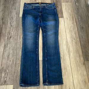 Lucky Brand Zoe Straight Distressed Jeans Size 16 Long